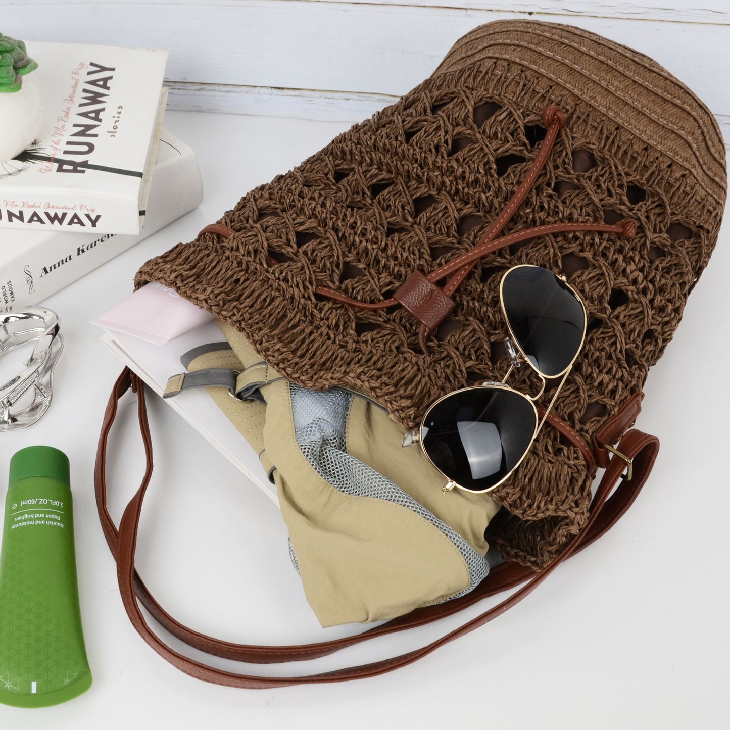 Women's Bohemian - Style Crochet Shoulder Bag