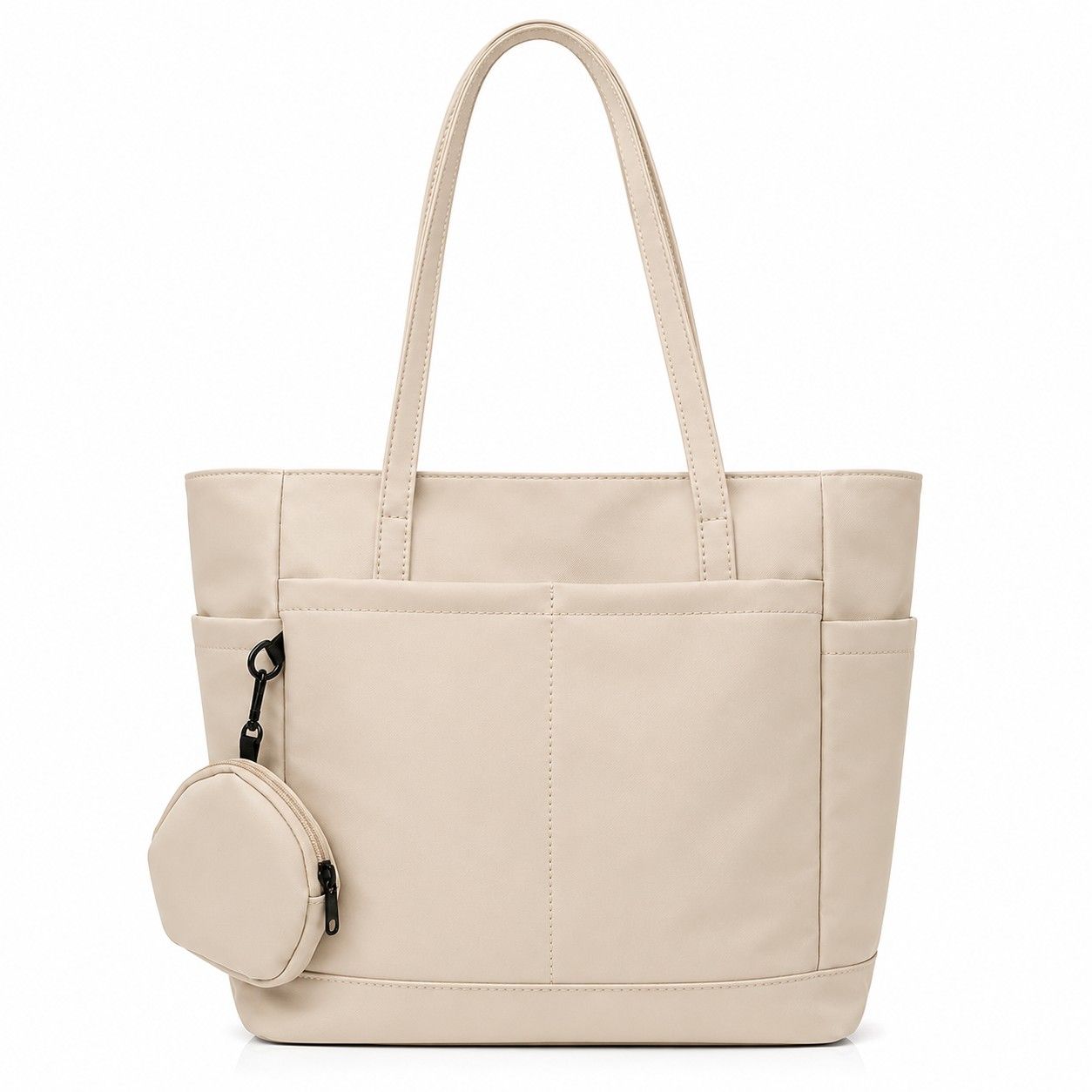Large Capacity Tote Bag with Zip Closure Spacious Shoulder Bag Lightweight Daily Bag