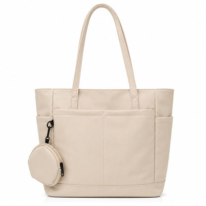 Large Capacity Tote Bag with Zip Closure Spacious Shoulder Bag Lightweight Daily Bag