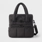 Quilted Multi-Compartment Lunch Tote Bag with Padded Top Handles and Detachable Shoulder Strap 10x10x7.1in