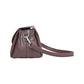 Soft Leather Envelope Shoulder Bag with Foldover Flap Silver Clasp and Slim Strap Design