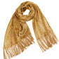 Metallic Shimmer Fringe Long Scarf
