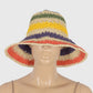 Women's Vibrant Multicolored Crochet Bucket Hat