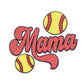 Baseball Mama Sequin Iron On Patches Game Day Applique Large Patch Accessory Clothes Jacket Uniform Backpack DIY Decor