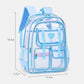 Clear Backpack with Multiple Pockets and Padded Straps