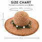 Summer Sun Hat for Women - Straw Beach Hat with Floral Embellishment