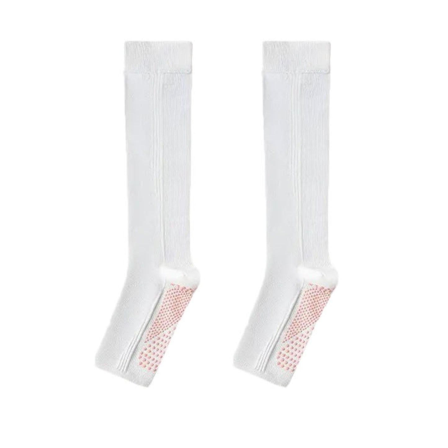 Knee High Grip Socks with Anti-Slip Sole for Barre, Yoga, Dance, and Pilates 2-Pack