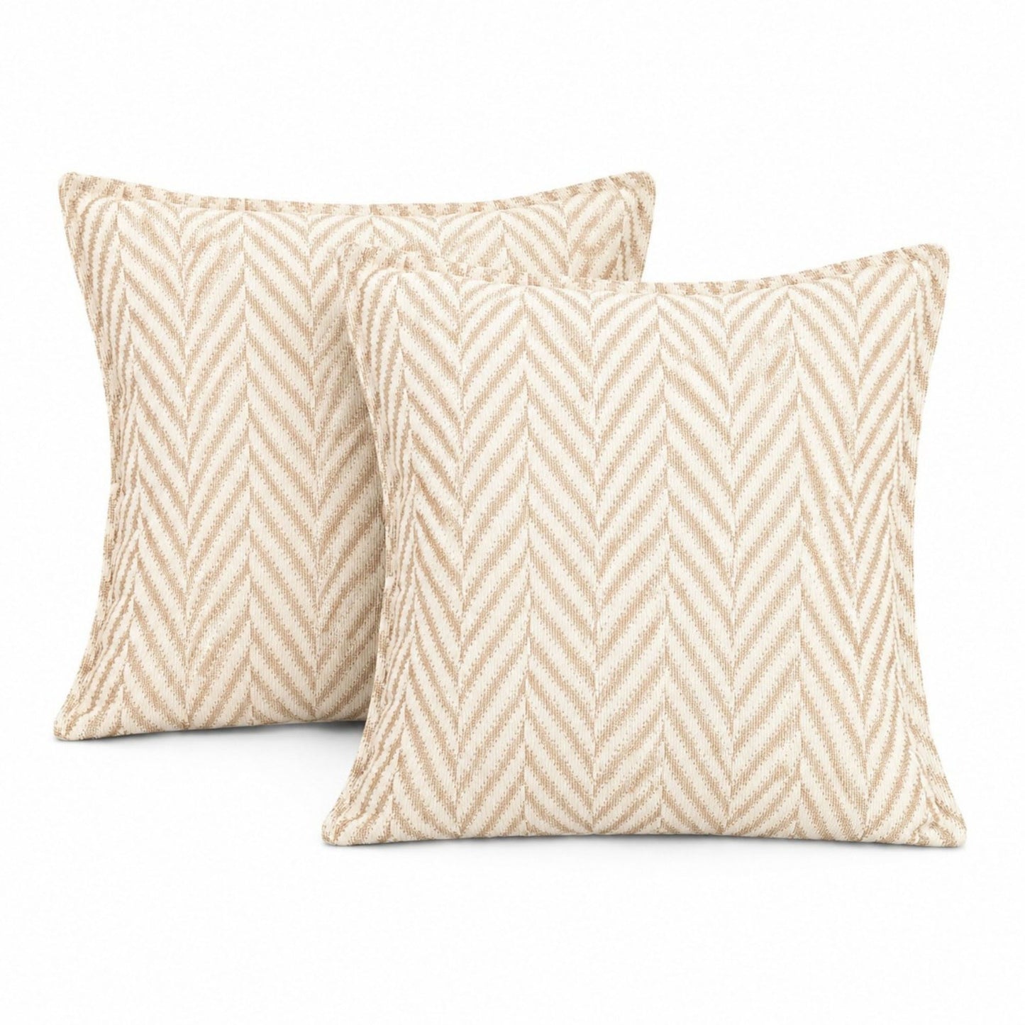 2 Pack Chevron Textured Decorative Throw Pillow Covers