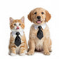 Pet Holiday Crochet Collar and Bowtie Set for Cats and Dogs Adjustable and Festive