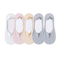 5 Pairs Women Low Cut No Show Socks Breathable Stretch Knit Liner Design Anti-Slip Heel Grip for Flats and Loafers