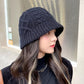 Cable-Knit Bucket Hat - Soft Winter Hat for Casual Daily Wear