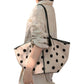 Linen Tote Bag Magnetic Snap Closure for Everyday Use