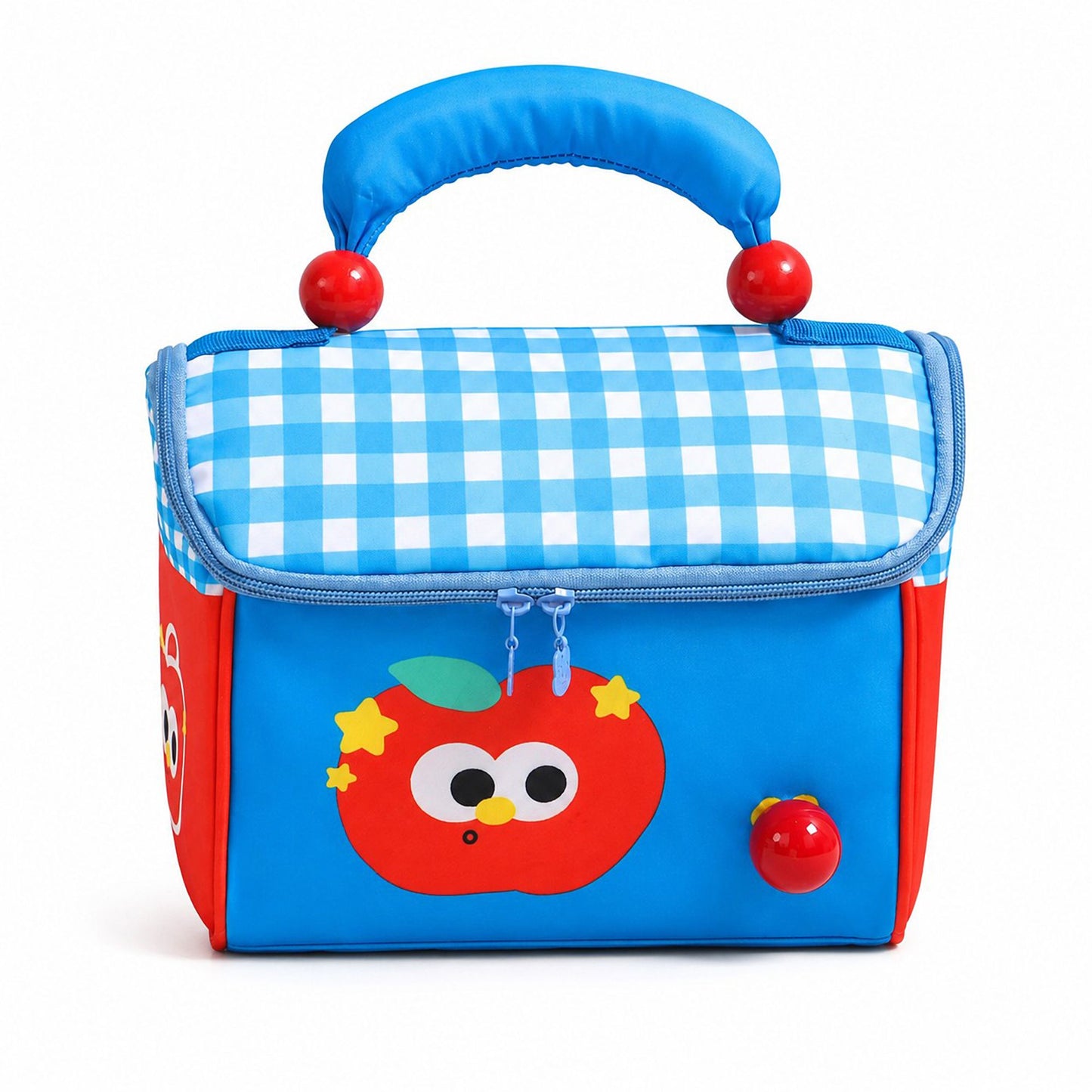Kids Cartoon Lunch Bag with Padded Handle and Zipper Closure