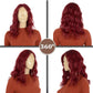 Synthetic Wavy Bob Wig with Curtain Bangs Short Curly Hair for Daily Wear
