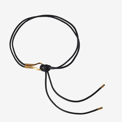 PU Leather Tie Waist Belt with Gold Tone Hook Accent 49.2in