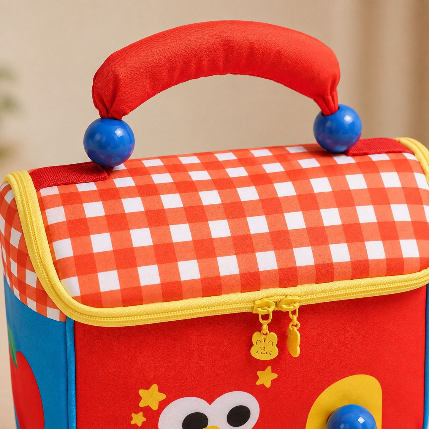 Kids Cartoon Lunch Bag with Padded Handle and Zipper Closure