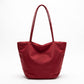 Oversized Lightweight Tote Bag with Long Shoulder Straps and Soft Slouchy Shape 12x9x6in