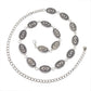 Western Concho Chain Waist Belt - Oval Engraved Medallion Disc, Vintage Boho Statement Style