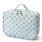 Polka Dot Travel Makeup Case with Dividers and Mirror