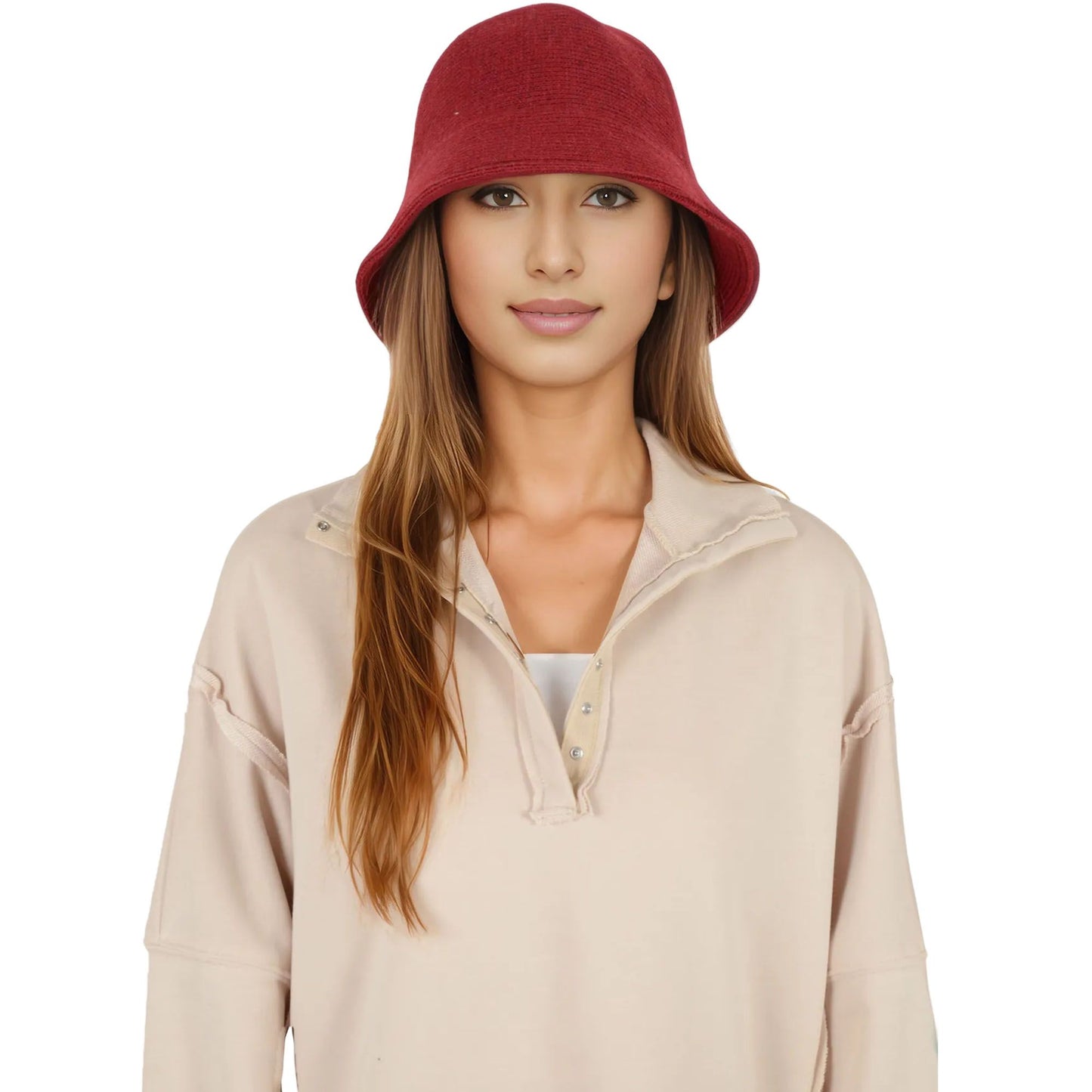 Fall Knitted Bucket Hat Summer Travel Fisherman Sun Hat