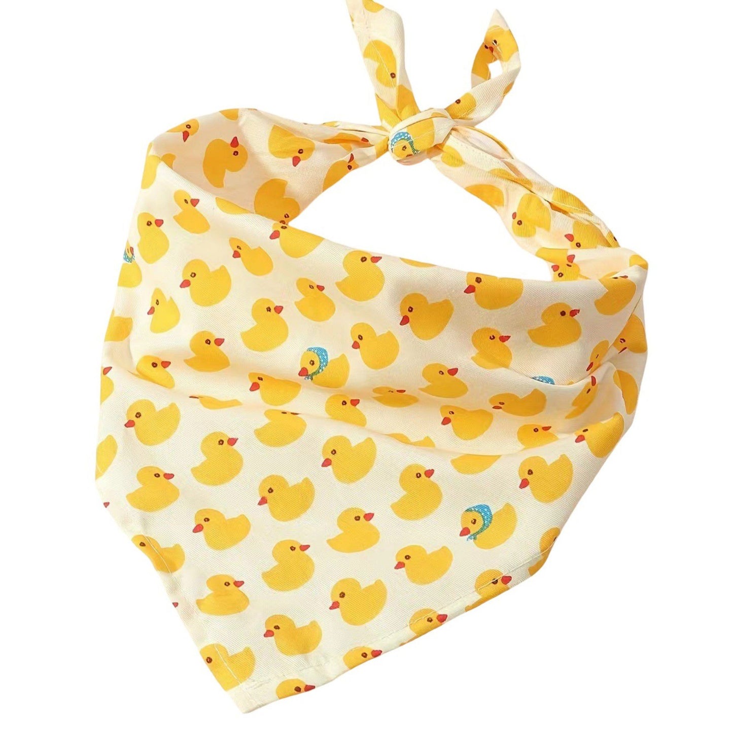 Pet Bandana Scarf Duck Pattern Decorative Neck Accessory for Dogs and Cats