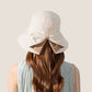 Wide Brim Bucket Hat Back Bow Detail for Sun Protection and Stylish Summer Looks