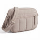 Padded Rectangular Crossbody Bag with Front Zip Pocket and Adjustable Padded Shoulder Strap 8.7x2.8x6.1in
