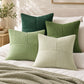 4 Pack Patchwork Corduroy Throw Pillow Covers 18 x 18 Inch for Sofa and Bed