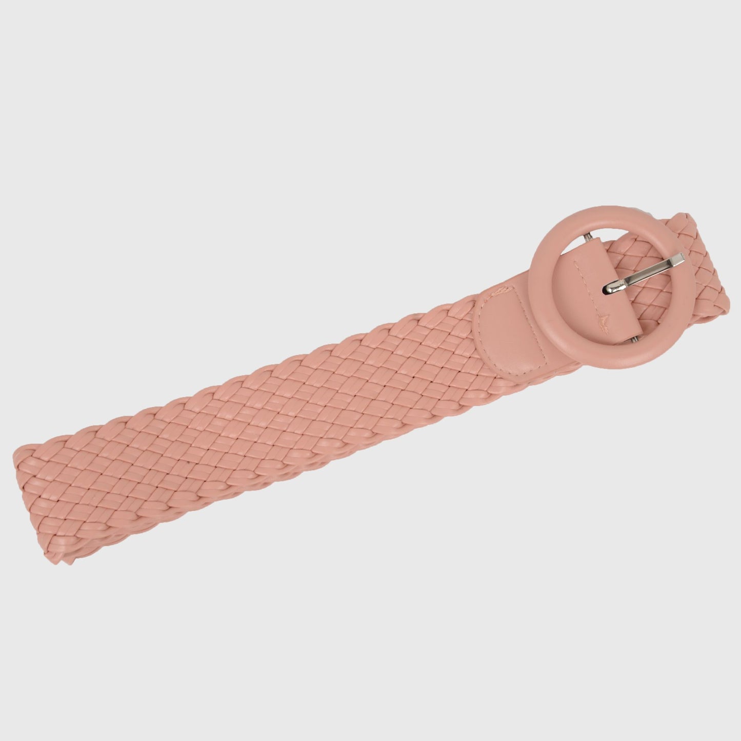 Sleek Woven Women's Belt with Plastic Buckle