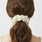 2pcs Sheer Organza Scrunchie with Embroidered Mini Roses and Soft Layered Design