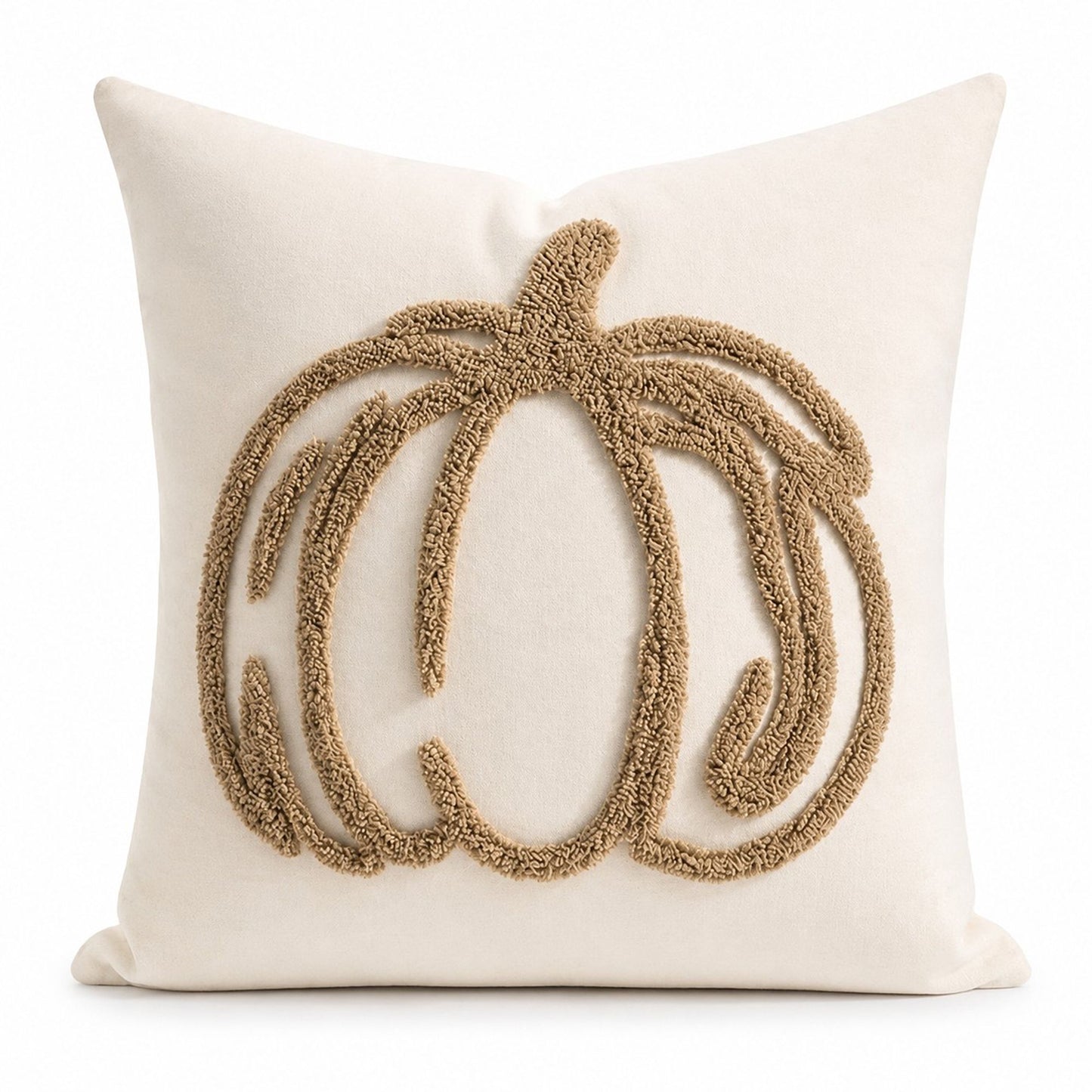 Tufted Pumpkin Throw Pillow Cover for Couch Bed and Chair