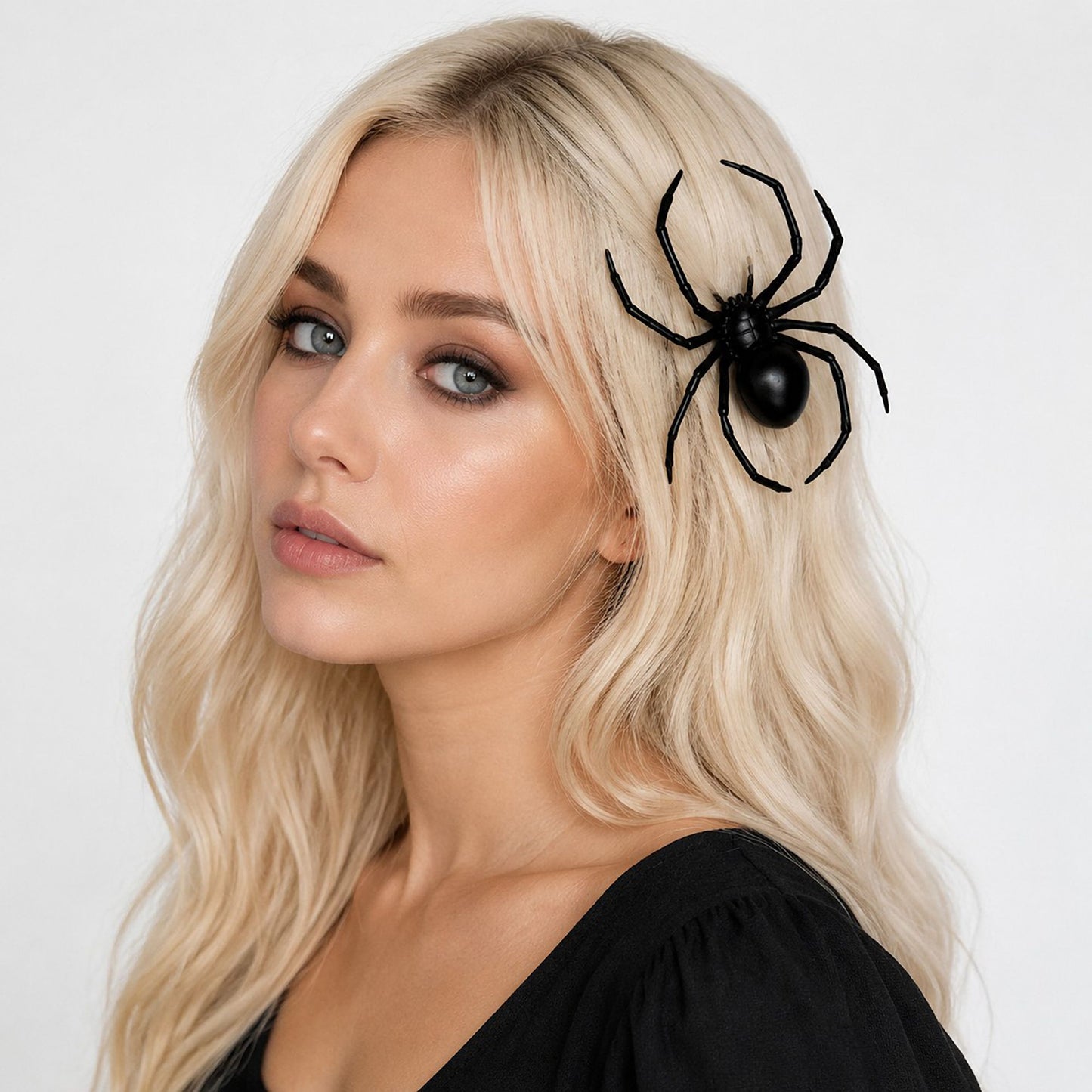 Halloween Black Spider Hair Clip Gothic Costume Accessory