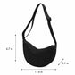 Nylon Crescent Crossbody Bag with Adjustable Strap Lightweight Casual Shoulder Bag