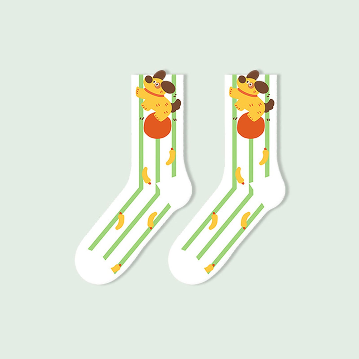 6pk Striped Ankle Socks - Cute Print Pattern Casual Socks for Daily Wear