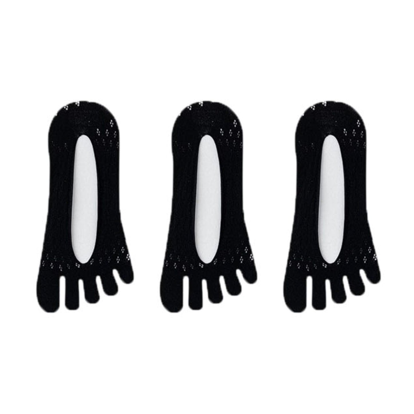 Mesh Toe Socks with Non-Slip Silicone Heel Grip Ultra Low Cut Breathable No Show Sock 3-Pack
