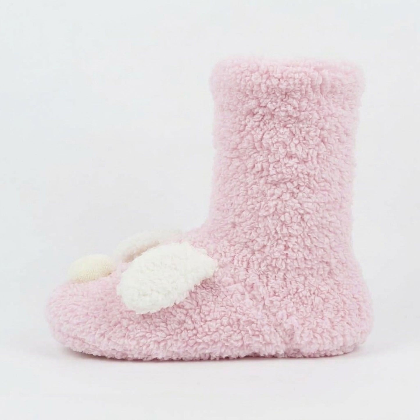 Fuzzy Dog Slipper Socks with 3D Ears US 5-10.5