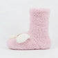 Fuzzy Dog Slipper Socks with 3D Ears US 5-10.5