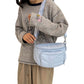 Crossbody Shoulder Bag with Multiple Zip Pockets and Adjustable Strap