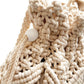 Macrame Bucket Bag Knotted Rope Handbag Drawstring Shoulder Bag Textured Woven Crossbody Style Lightweight Boho Purse