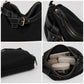 Slouchy Shoulder Hobo Bag with Adjustable Strap Buckle Detail and Inner Zip Pocket