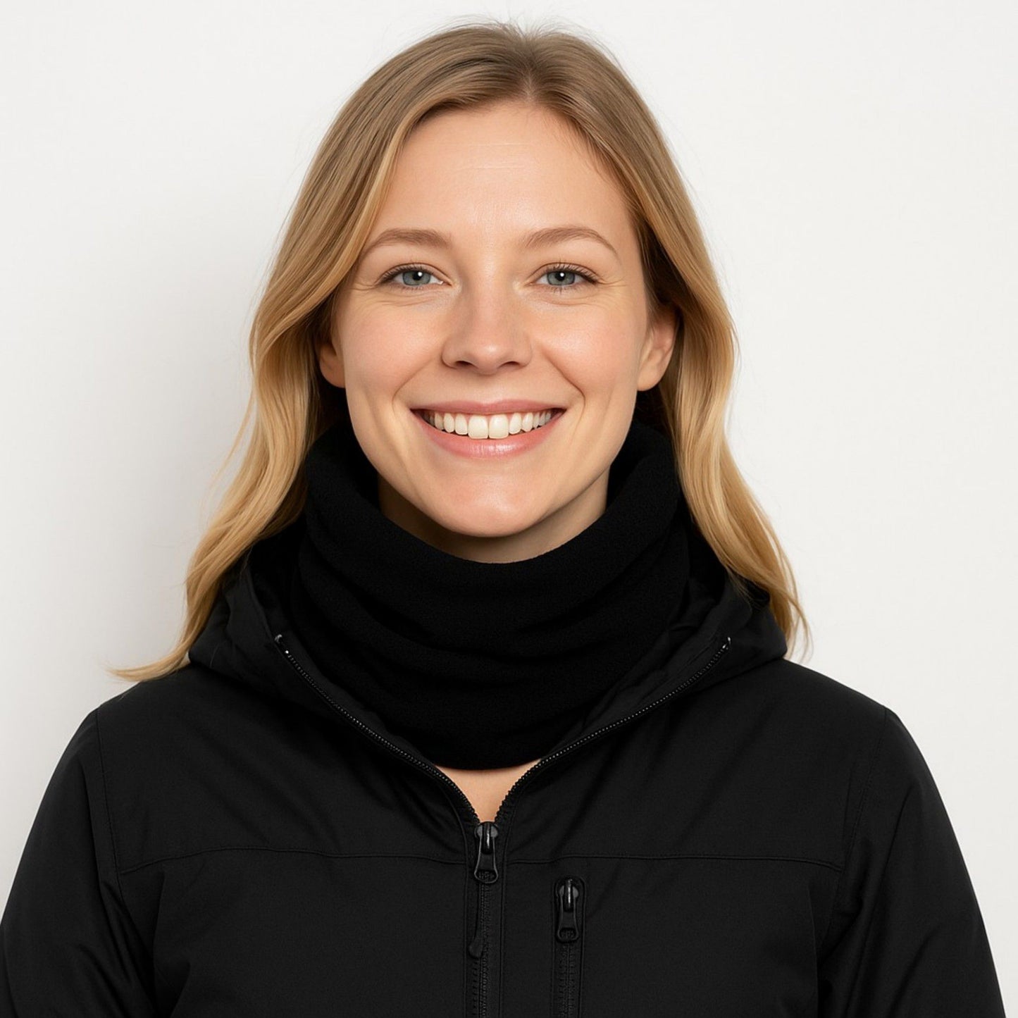 Soft Knit Neck Warmer with Cozy Layered Design 9x17 inches