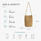 Shimmery Woven Bucket Shoulder Bag Blue Small Crossbody Purse with Braided Strap for Daily Essentials