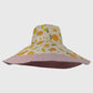 Women's Reversible Wide - Brim Sun Hat with Fruit Pattern Lining