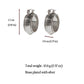 Women's Classic Striped Hoop Earrings - 2.2cm Diameter Hoops