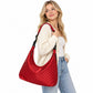 Large Nylon Polka Dot Shoulder Tote Bag