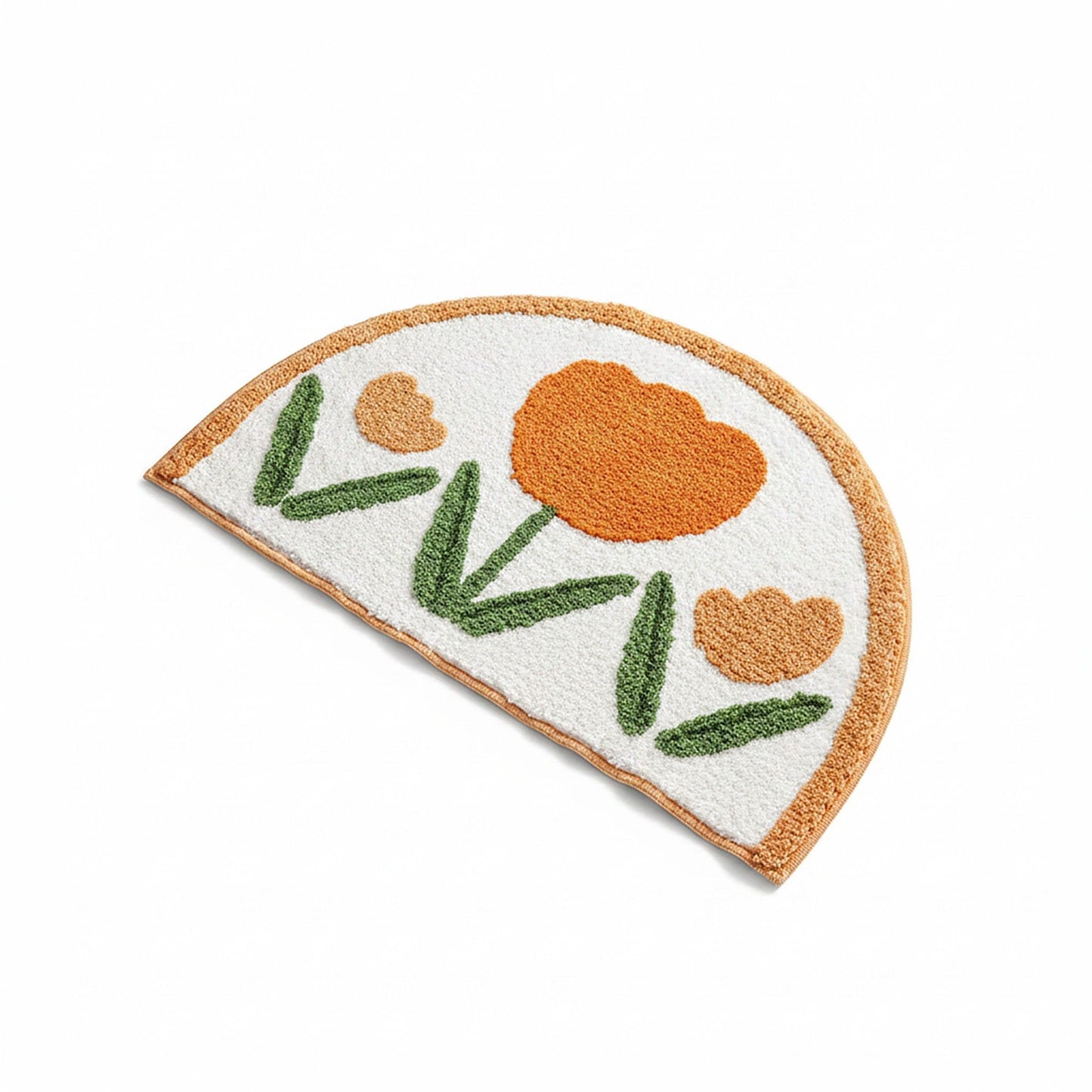 Tufted Floor Mat with Seashell and Starfish Design Non Slip Backing Soft Plush Decorative Entryway Rug