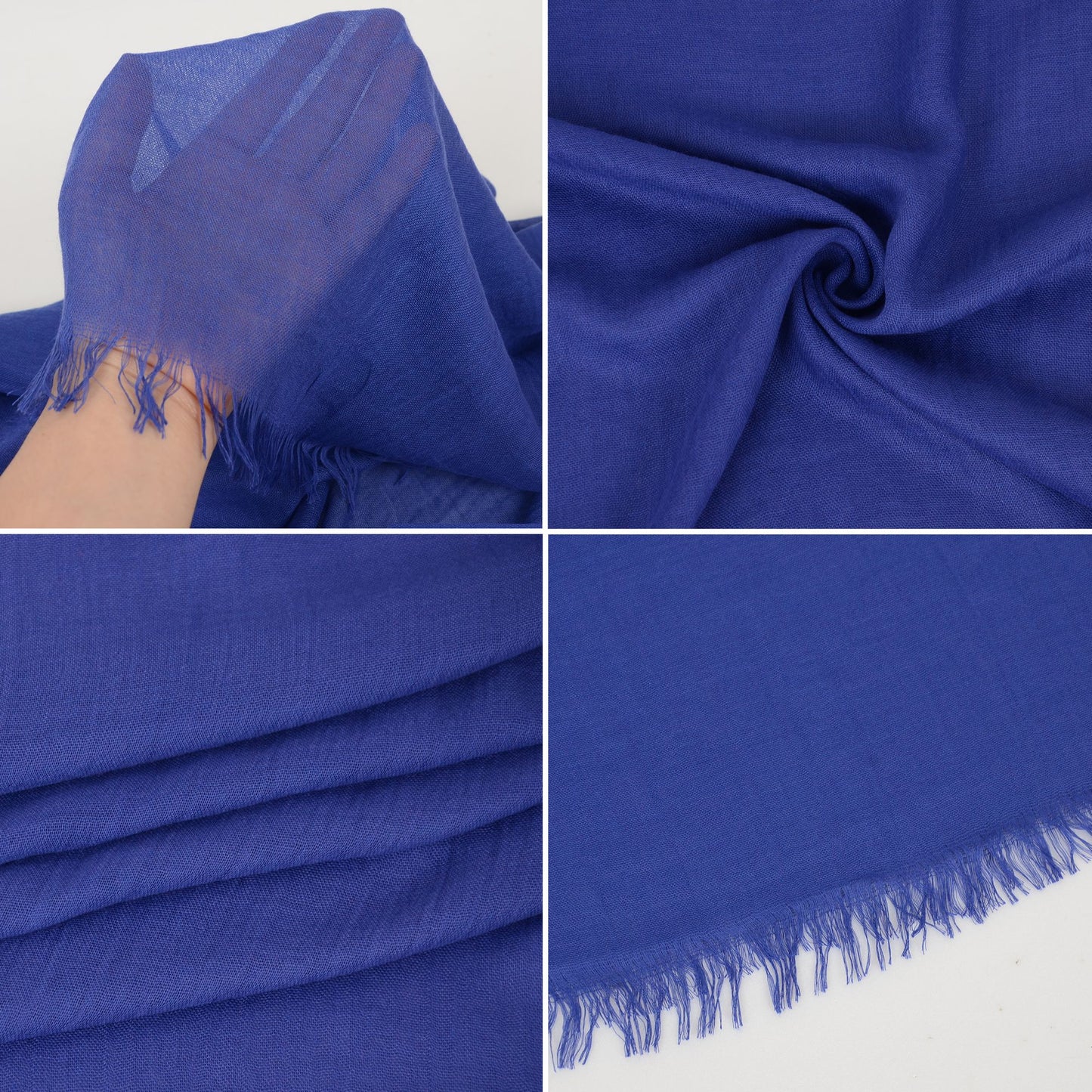 Lightweight Solid Cotton Linen Scarf 78 Inches