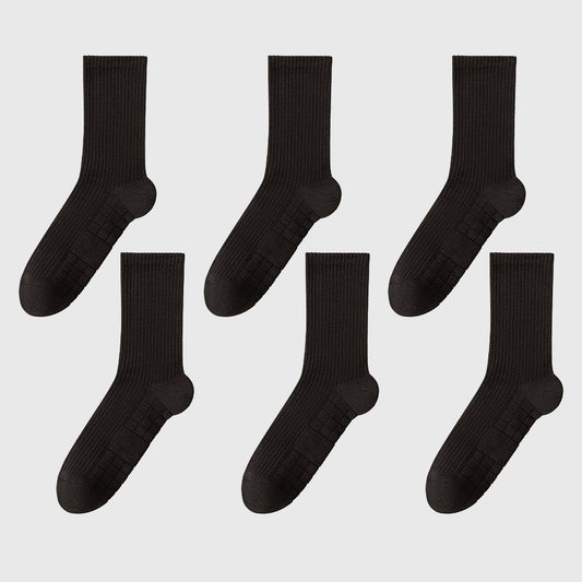 6pk Men's Crew Socks with Non - Slip Sole