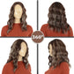 Synthetic Wavy Bob Wig with Curtain Bangs Short Curly Hair for Daily Wear