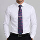 Men's Rose Floral Tie Gift Set with Matching Pocket Square Cufflinks and Silver Tie Clip